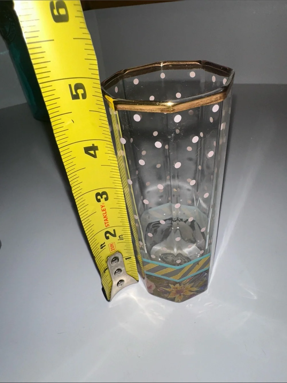 Mackenzie Childs hand painted Juice glass